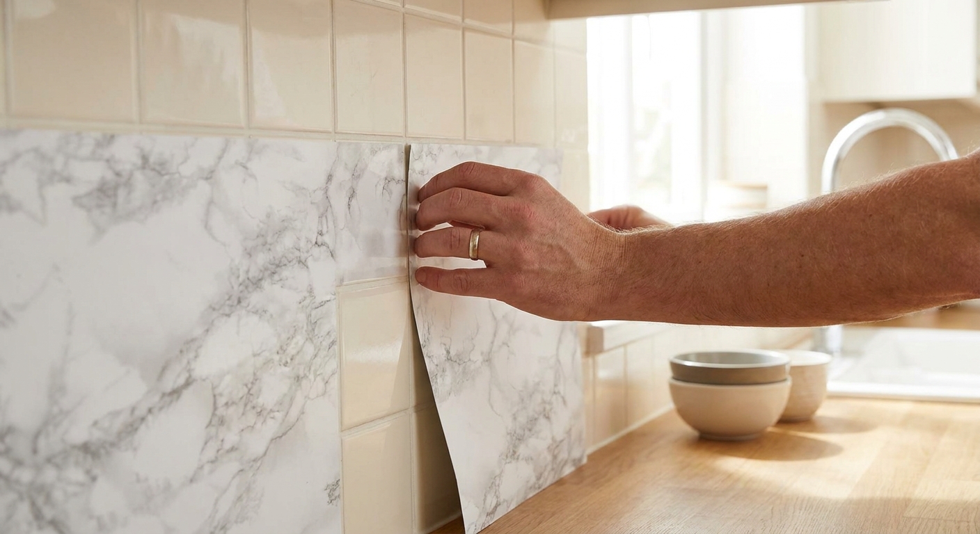 Rénover sa cuisine sans enlever le carrelage : quelle crédence adhésive choisir ?